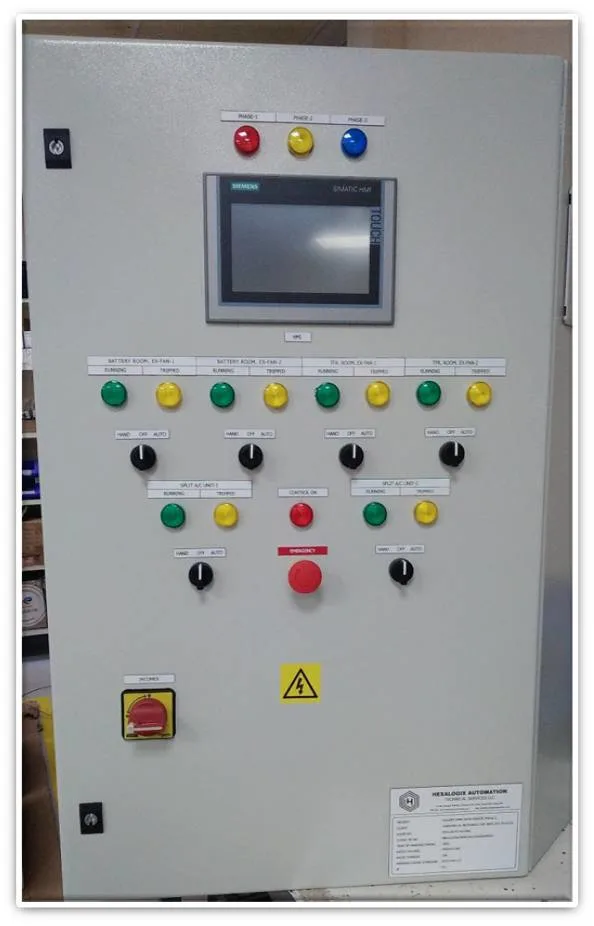 Automation panel with HMI interface manufactured for UAE industrial project